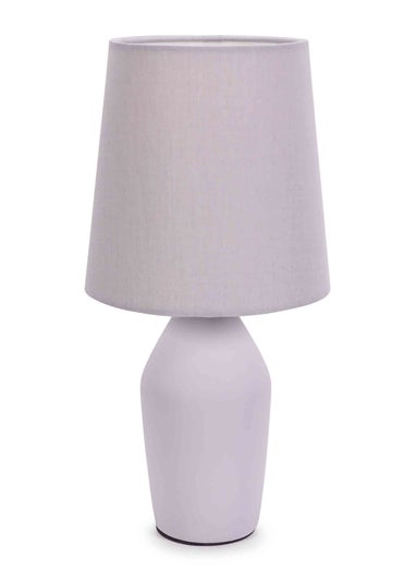 ValueLights Arlo Matte Purple Table Lamp with Purple Tapered Shade