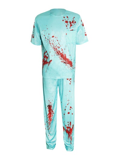 Bristol Novelty Blue Bloody Doctor Costume