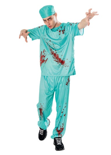 Bristol Novelty Blue Bloody Doctor Costume