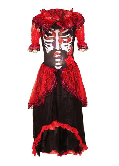 Bristol Novelty Red Day Of The Dead Costume