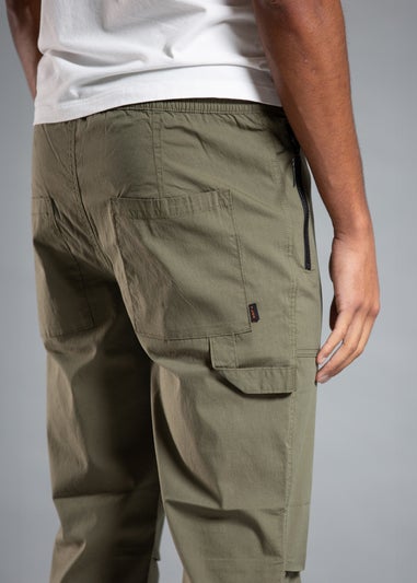 Tokyo Laundry Khaki Cotton Cargo Trousers