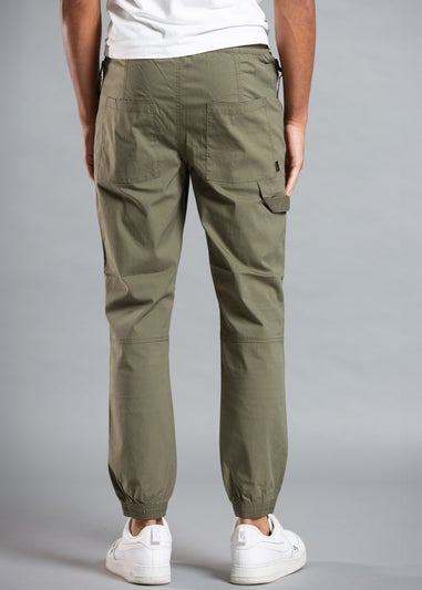 Tokyo Laundry Khaki Cotton Cargo Trousers