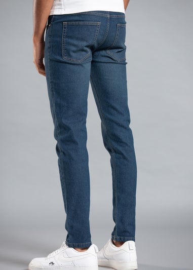 Tokyo Laundry Dark Blue Cotton Straight Leg Denim Jeans