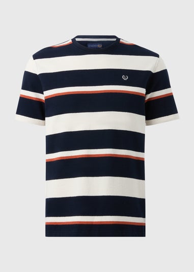 Lincoln Navy Stripe Design T-Shirt