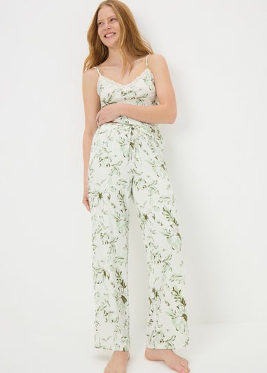 Green Floral Pyjama Bottoms