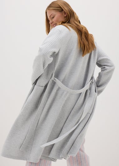 Grey Waffle Dressing Gown