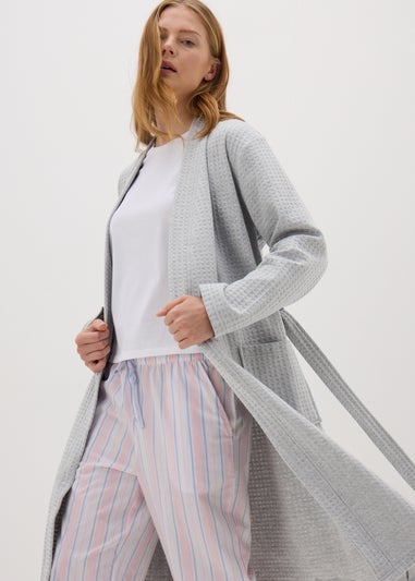 Grey Waffle Dressing Gown