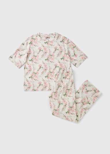 Cream Floral Pyjama Set