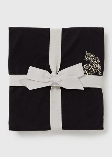 Black Animal Print Shorts & T-Shirt Pyjama Set
