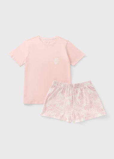 Pink Palm Short Pyjama Set