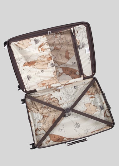 IT Luggage Black Trunk Hard Suitcase