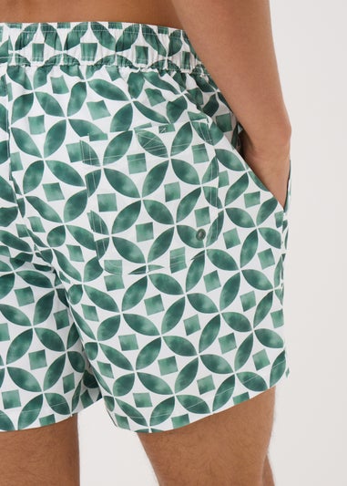 Green Design Swimming Trunks