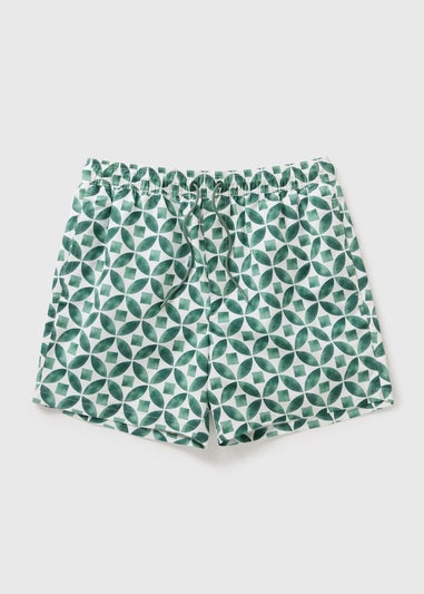 Green Design Swimming Trunks