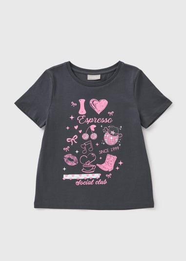 Girls Grey Cowgirl T-Shirt