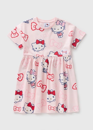 Girls Pink Hello Kitty Dress (1-7yrs)