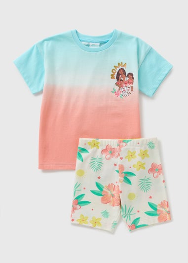 Disney Girls Multicolour Moana Top & Shorts Set (1-7yrs)