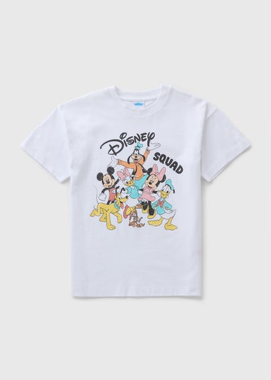 Kids White Disney Squad T-Shirt (3-13yrs)