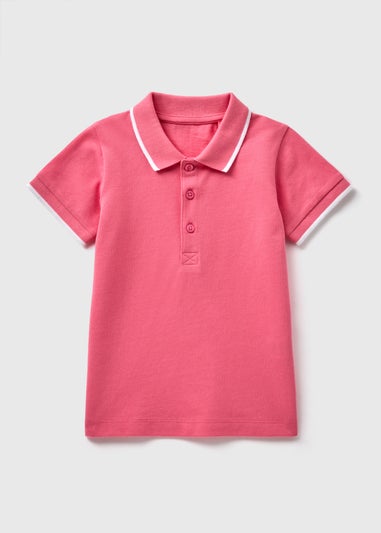 Boys Pink Casual Polo Shirt (1-7yrs)
