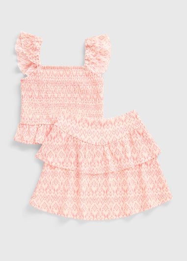 Girls Coral Rara Top & Skirt Set (7–15yrs)