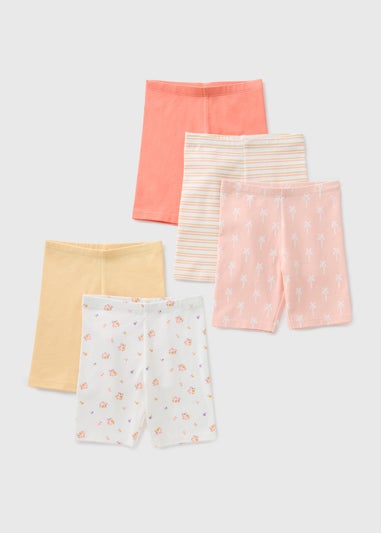 5 Pack Orange Cycle Shorts (1-7yrs)