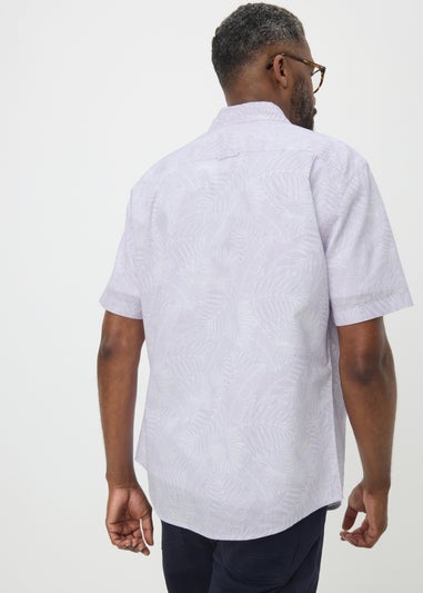 Lilac Hawaiian Print Shirt