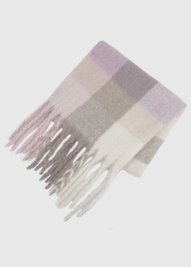 Totes Toasties Ladies Chunky Check Woven Blanket Scarf