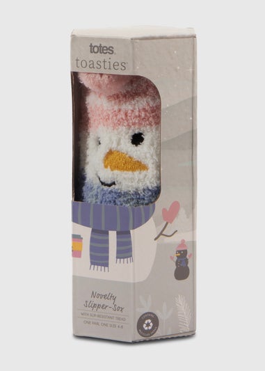 Totes Toasties White Ladies Novelty Super Soft Slipper Socks