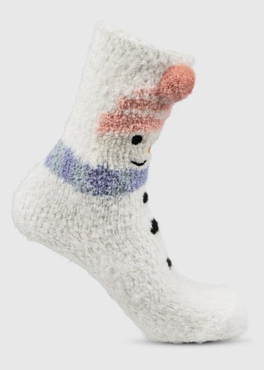 Totes Toasties White Ladies Novelty Super Soft Slipper Socks