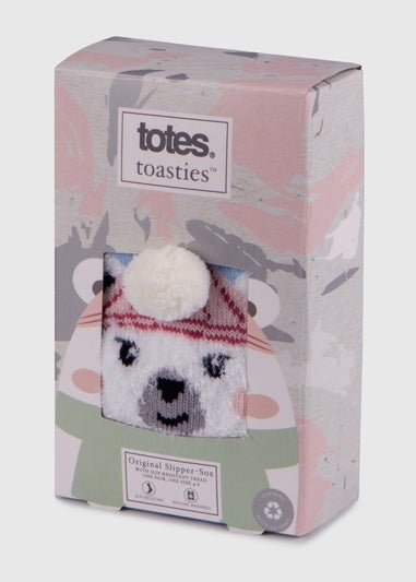 Totes Toasties Blue Ladies Single Original Slipper Socks