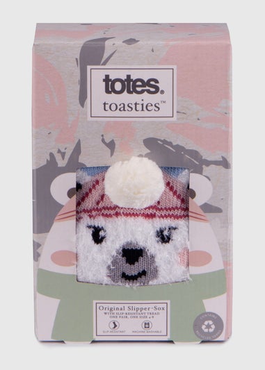 Totes Toasties Blue Ladies Single Original Slipper Socks