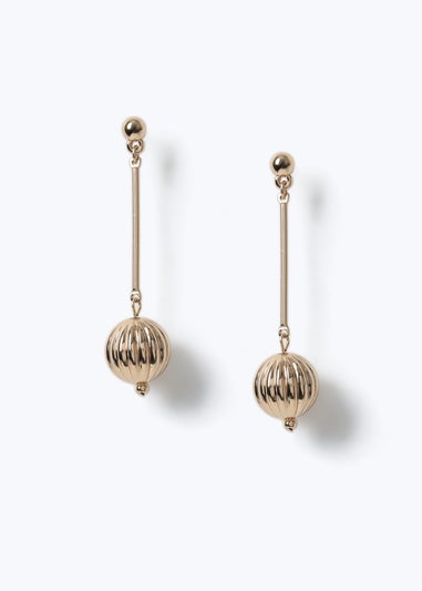 Muse Gold Stick Drop Earring