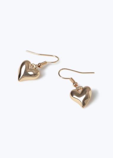 Muse Gold Heart Drop Earrings