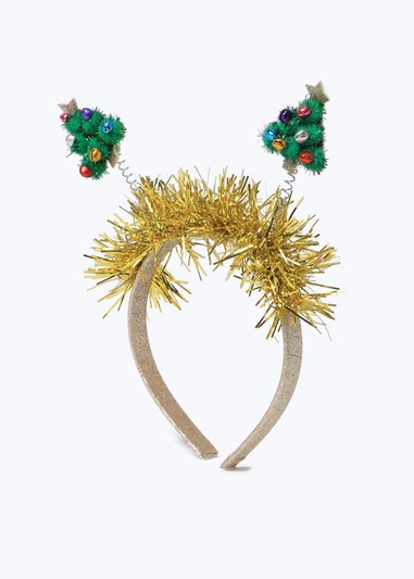 Muse Girls Gold Christmas Tree Headband