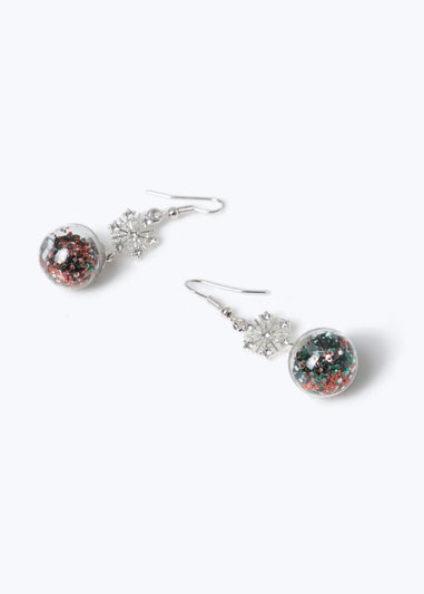 Muse Silver Christmas Ball Shaker Earring