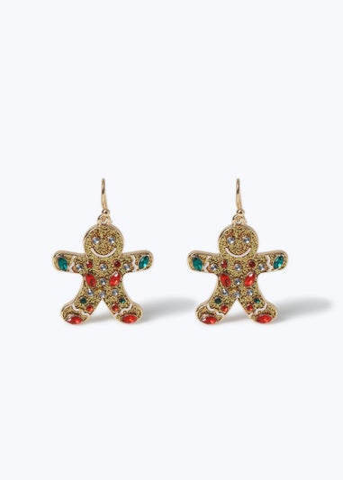 Muse Gold Christmas Gingerbread Earring