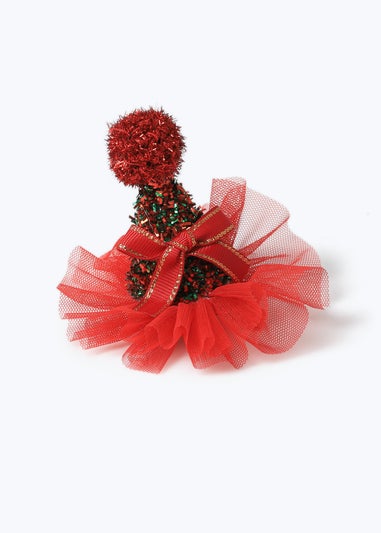 Muse Girls Red Christmas Santa Hat Clip