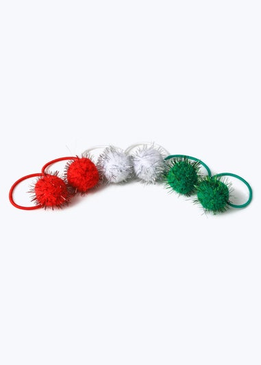 Muse Girls Multicoloured Christmas Pom Ponios