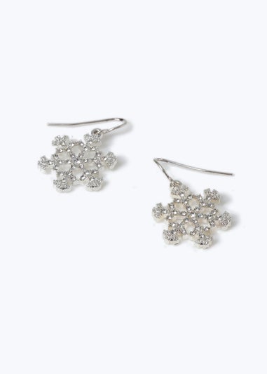 Muse Christmas Snowflake Earring Silver