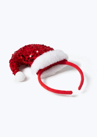 Muse Christmas Santa Hat Headband Red