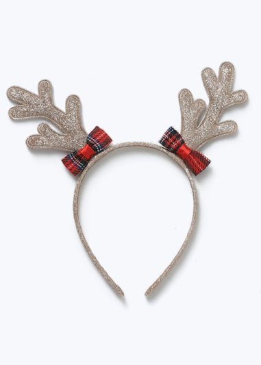 Muse Girls Gold Christmas Antler Headband