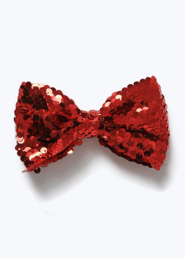 Muse Girls Red Christmas Bow Clip