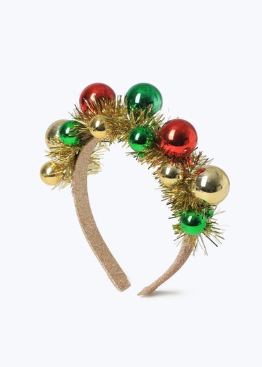 Muse Girls Gold Christmas Bauble Headband