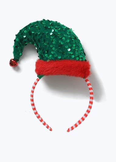 Muse Girls Green Christmas Elf Headband