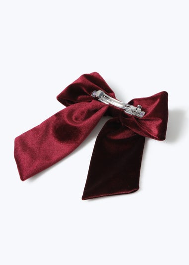 Muse Burgundy Velvet Hair Bow