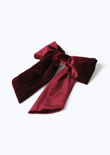 Muse Burgundy Velvet Hair Bow