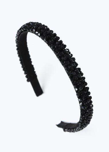 Muse Black Skinny Facet Headband