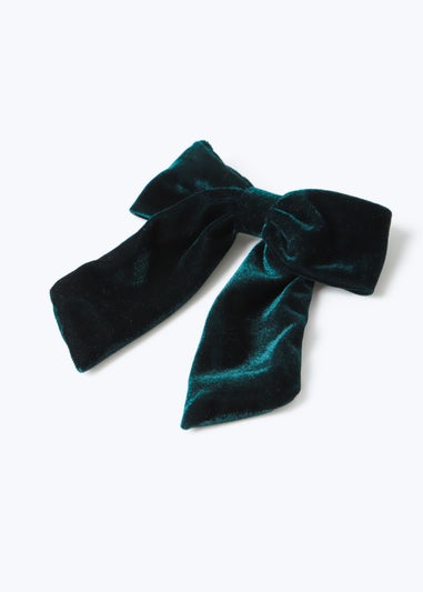 Muse Green Velvet Hair Bow