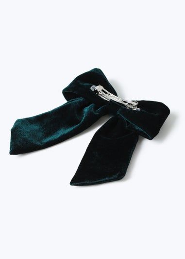 Muse Green Velvet Hair Bow