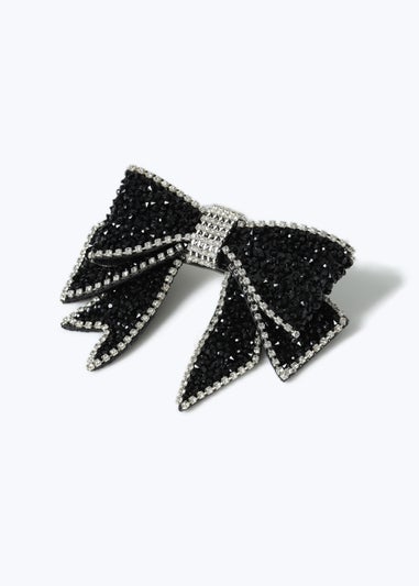 Muse Black Sparkle Statement Hair Bow