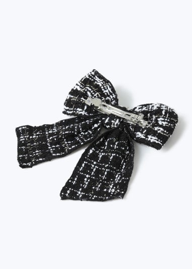 Muse Black Tweed Hair Bow